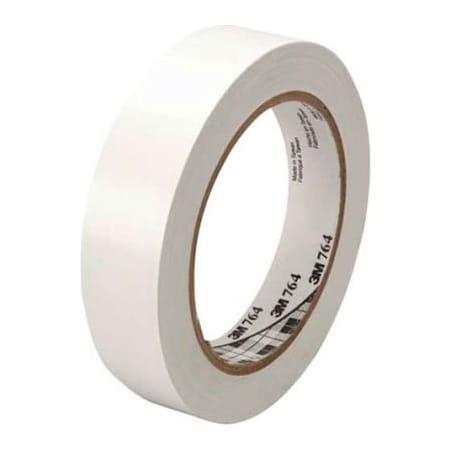 Box Packaging 3M 764 Vinyl Tape 1" x 36 Yds 5 Mil White - 6/PACK T965764W6PK